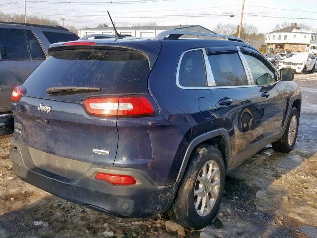 1C4PJMCBXEW156079 - 2014 JEEP CHEROKEE L BLUE photo 4