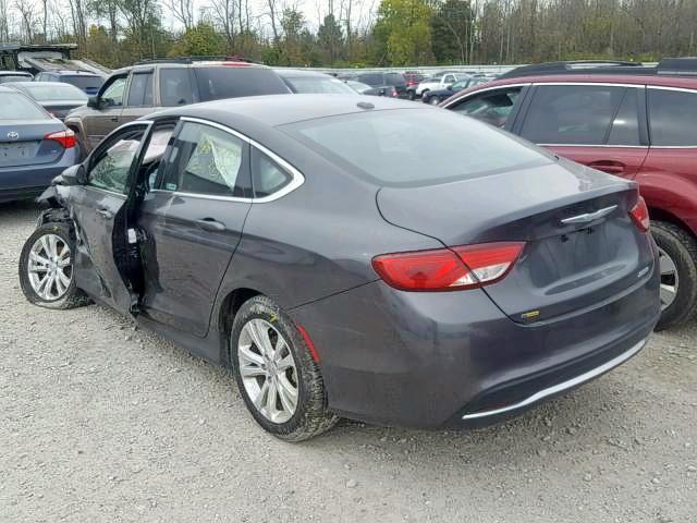 1C3CCCAB4FN616760 - 2015 CHRYSLER 200 LIMITE GRAY photo 3