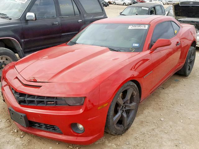 2G1FT1EW2A9203167 - 2010 CHEVROLET CAMARO SS RED photo 2