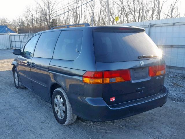 5FNRL18923B132416 - 2003 HONDA ODYSSEY EX BLUE photo 3