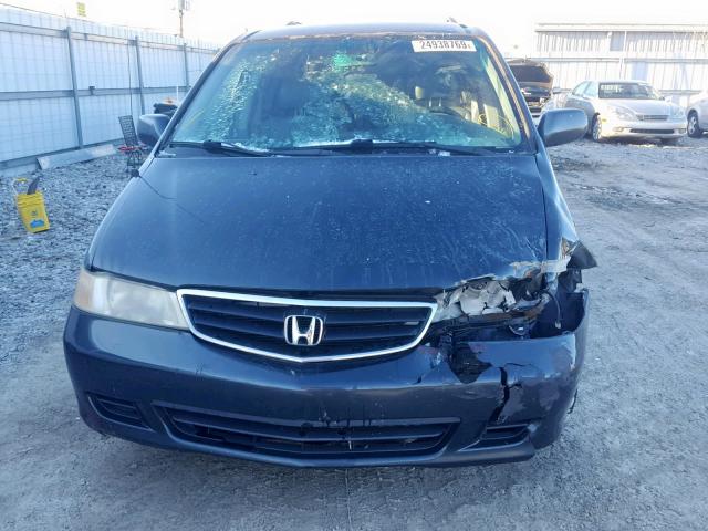 5FNRL18923B132416 - 2003 HONDA ODYSSEY EX BLUE photo 9