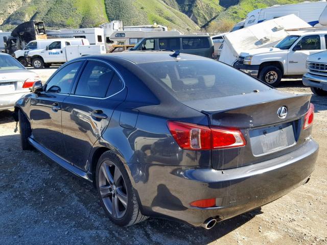 JTHBF5C21B5154660 - 2011 LEXUS IS 250 GRAY photo 3