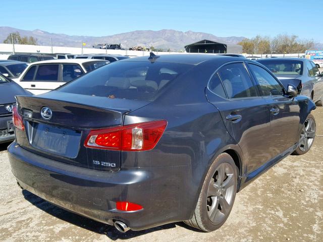 JTHBF5C21B5154660 - 2011 LEXUS IS 250 GRAY photo 4