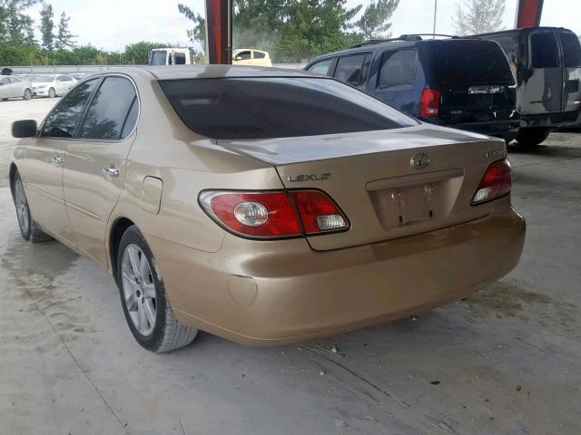 JTHBA30GX45029128 - 2004 LEXUS ES 330 GOLD photo 3