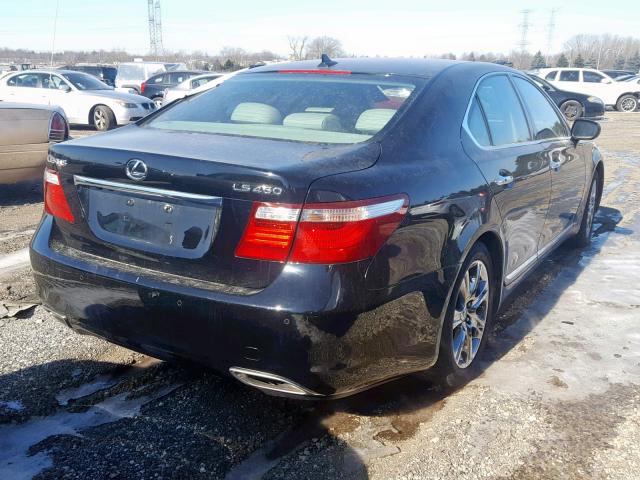 JTHBL46F575049564 - 2007 LEXUS LS 460 BLACK photo 4