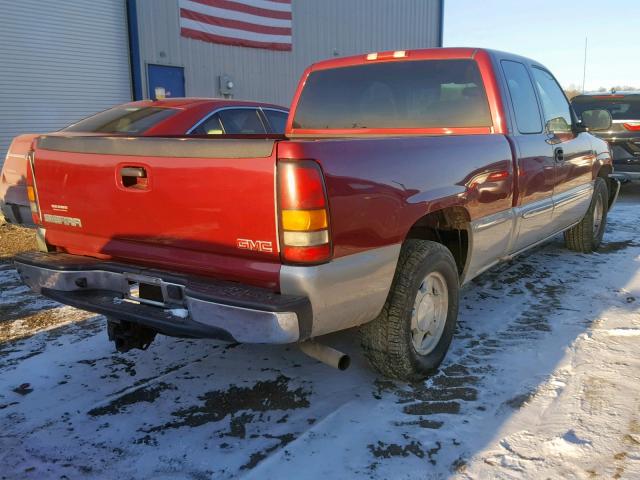 2GTEC19T841313453 - 2004 GMC NEW SIERRA MAROON photo 4