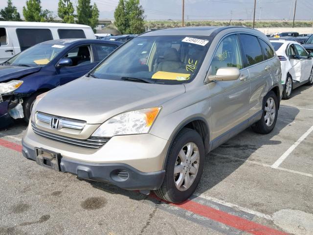 JHLRE38768C012548 - 2008 HONDA CR-V EXL GOLD photo 2