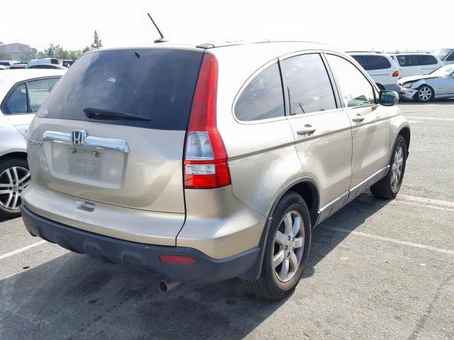 JHLRE38768C012548 - 2008 HONDA CR-V EXL GOLD photo 4