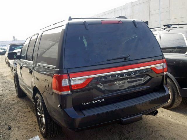 5LMJJ2HT4HEL00806 - 2017 LINCOLN NAVIGATOR BLACK photo 3