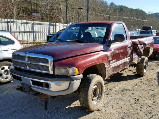 3B7KF26Z52M249709 - 2002 DODGE RAM 2500 MAROON photo 2