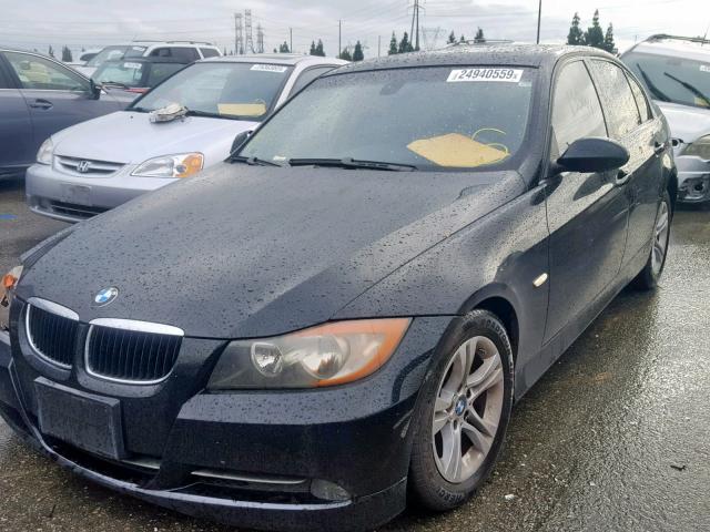 WBAVC53538FZ83408 - 2008 BMW 328 I SULE BLACK photo 2