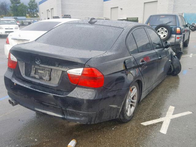 WBAVC53538FZ83408 - 2008 BMW 328 I SULE BLACK photo 4