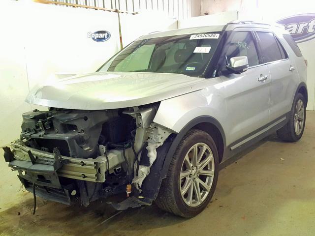 1FM5K7F83HGC33861 - 2017 FORD EXPLORER L SILVER photo 2