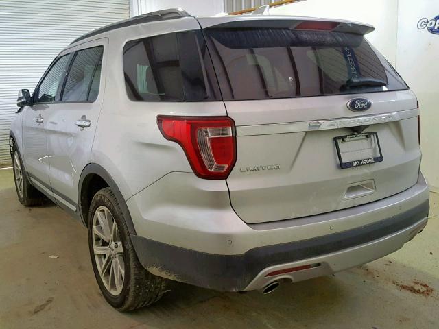 1FM5K7F83HGC33861 - 2017 FORD EXPLORER L SILVER photo 3