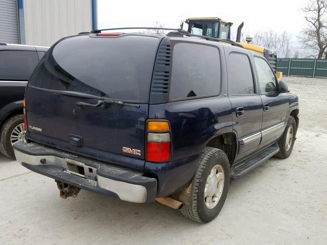 1GKEK13T85J192446 - 2005 GMC YUKON BLUE photo 4