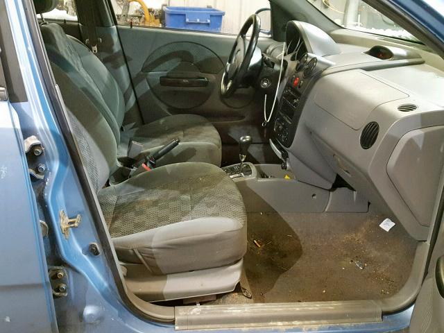 KL1TD52695B471017 - 2005 CHEVROLET AVEO BASE ლურჯი ფოტო 5