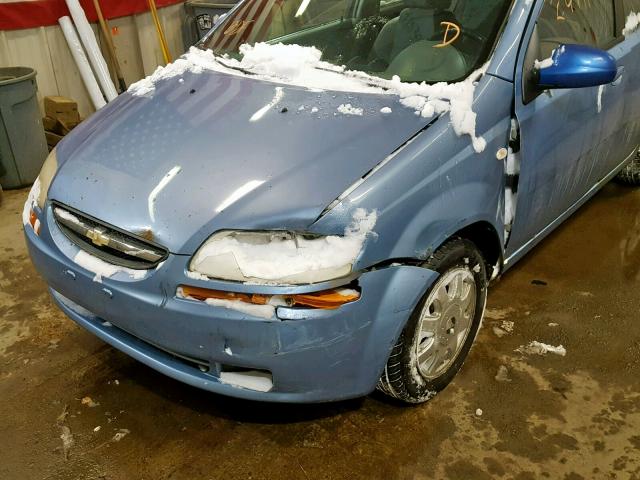 KL1TD52695B471017 - 2005 CHEVROLET AVEO BASE ლურჯი ფოტო 9
