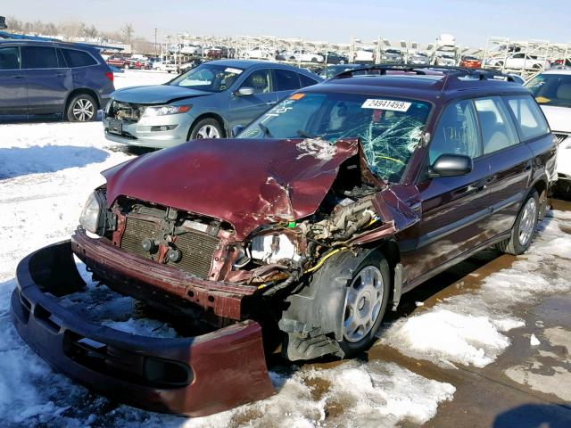 4S3BH6357Y6310361 - 2000 SUBARU LEGACY L 栗色 照片 2