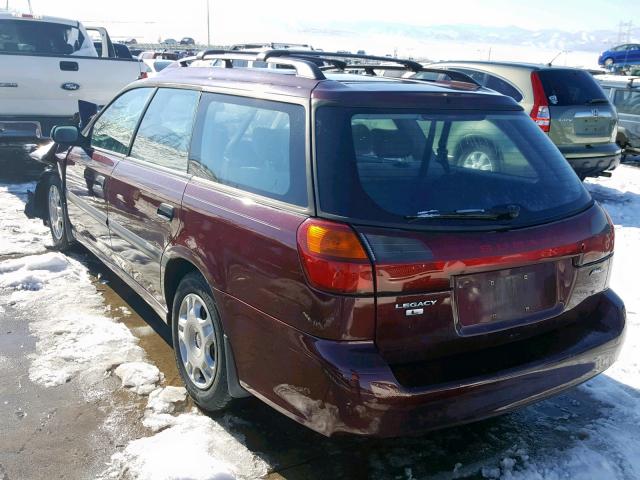 4S3BH6357Y6310361 - 2000 SUBARU LEGACY L MAROON photo 3