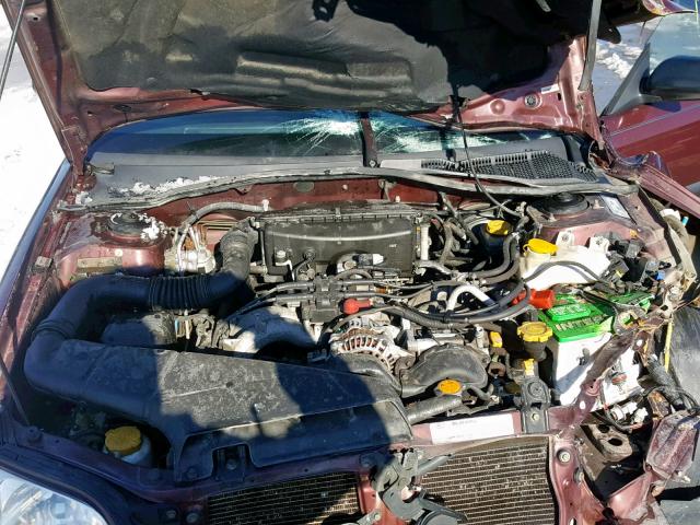 4S3BH6357Y6310361 - 2000 SUBARU LEGACY L MAROON photo 7