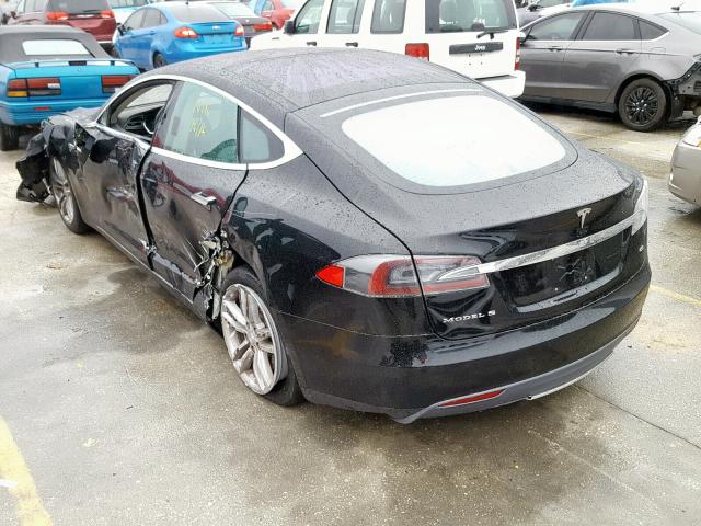 5YJSA1CN9DFP24974 - 2013 TESLA MODEL S BLACK photo 3