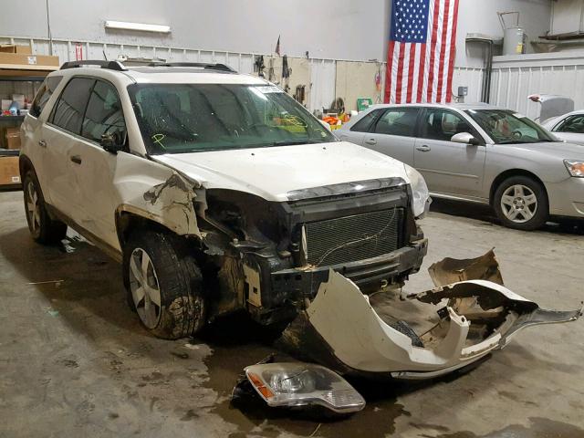 1GKKRSED9BJ211057 - 2011 GMC ACADIA SLT WHITE photo 1