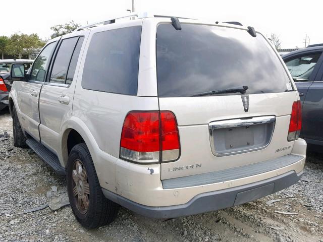 5LMEU88H55ZJ28829 - 2005 LINCOLN AVIATOR 奶油色 照片 3