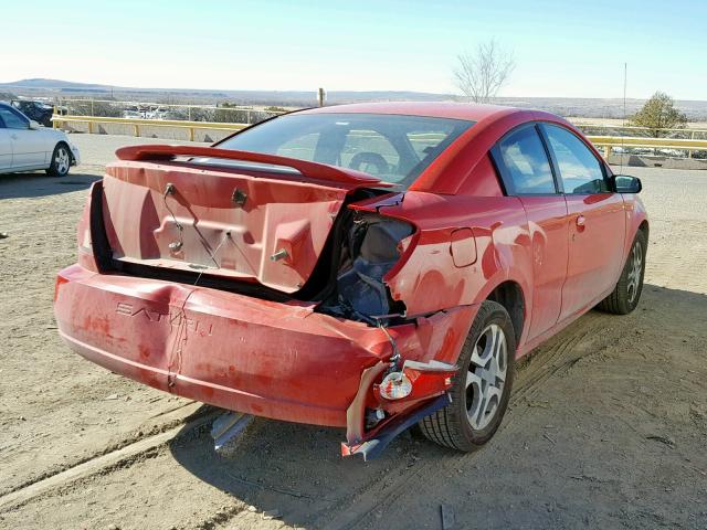 1G8AW12F14Z135994 - 2004 SATURN ION LEVEL RED photo 4