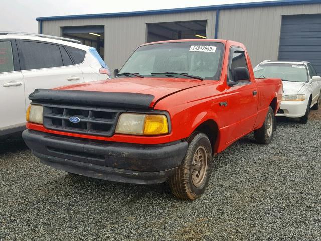 1FTCR10A7RTA25538 - 1994 FORD RANGER RED photo 2