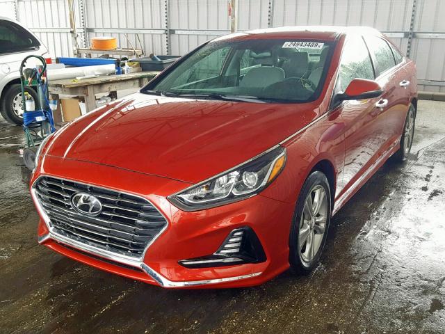 5NPE34AF6JH645604 - 2018 HYUNDAI SONATA SPO RED photo 2