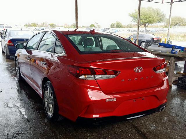 5NPE34AF6JH645604 - 2018 HYUNDAI SONATA SPO RED photo 3