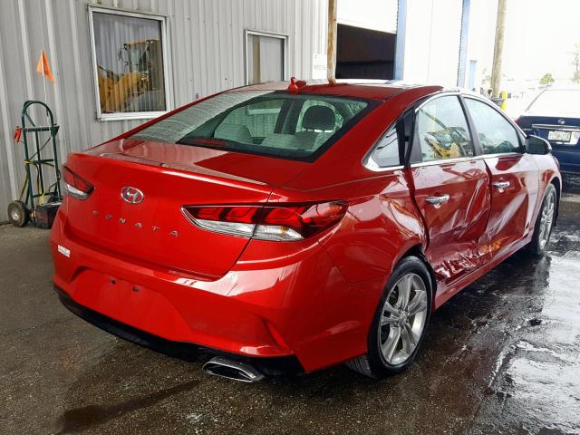 5NPE34AF6JH645604 - 2018 HYUNDAI SONATA SPO RED photo 4