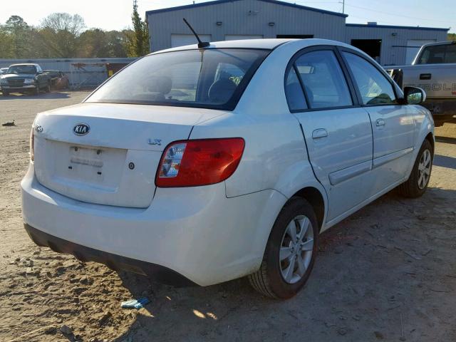 KNADH4A33A6651564 - 2010 KIA RIO LX WHITE photo 4