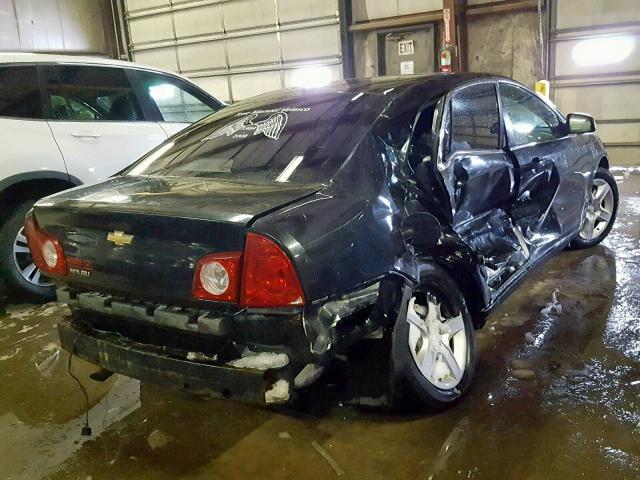 1G1ZB5EB7A4121300 - 2010 CHEVROLET MALIBU LS BLACK photo 4