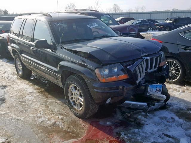 1J4GW48N74C126181 - 2004 JEEP GRAND CHER BLACK photo 1