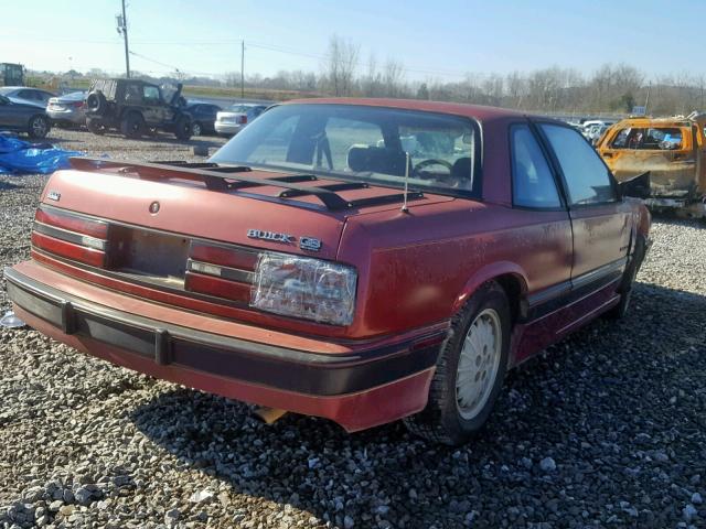 2G4WF14L6N1444476 - 1992 BUICK REGAL GRAN RED photo 4