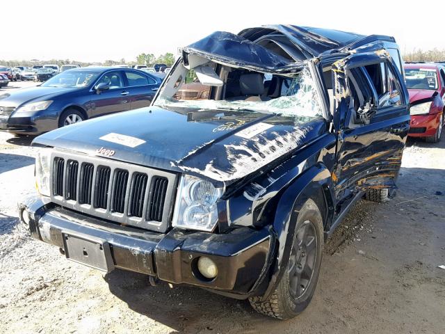 1J8HH48K57C650176 - 2007 JEEP COMMANDER BLACK photo 2