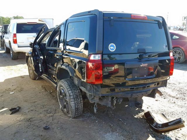 1J8HH48K57C650176 - 2007 JEEP COMMANDER BLACK photo 3