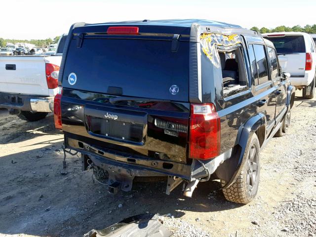 1J8HH48K57C650176 - 2007 JEEP COMMANDER BLACK photo 4