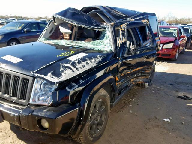 1J8HH48K57C650176 - 2007 JEEP COMMANDER BLACK photo 9