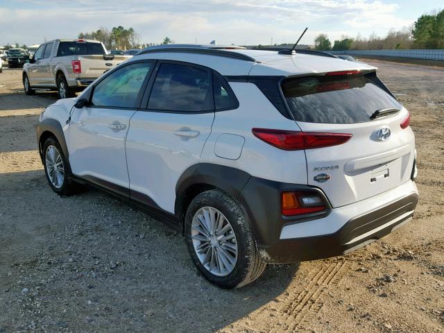 KM8K62AA0JU162856 - 2018 HYUNDAI KONA SEL WHITE photo 3