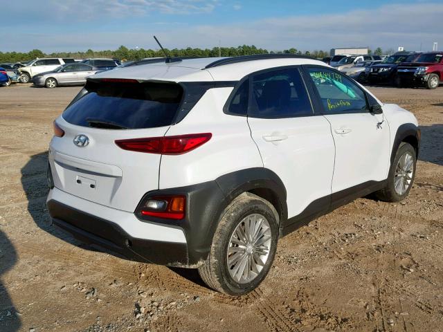 KM8K62AA0JU162856 - 2018 HYUNDAI KONA SEL WHITE photo 4