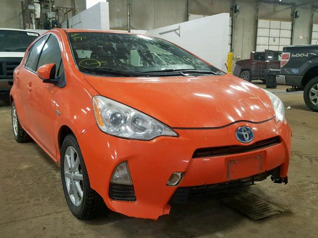 JTDKDTB3XC1005145 - 2012 TOYOTA PRIUS C ORANGE photo 1