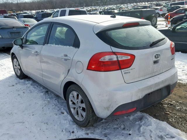 KNADN5A34D6190538 - 2013 KIA RIO EX SILVER photo 3