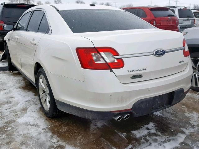 1FAHP2EW6CG119485 - 2012 FORD TAURUS SEL WHITE photo 3