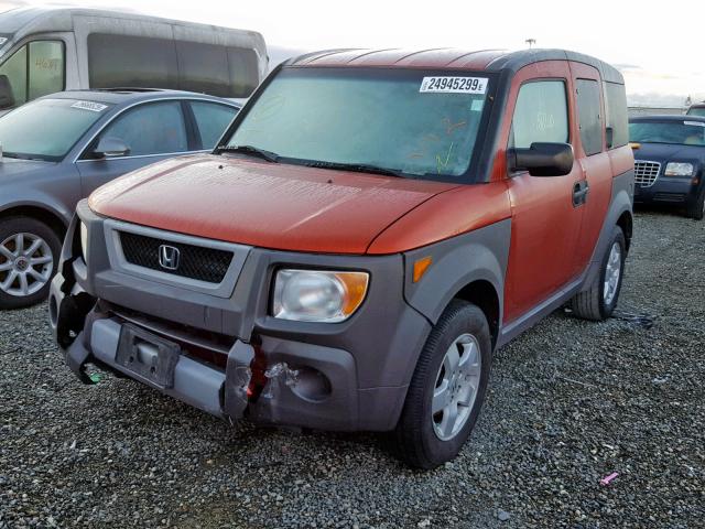 5J6YH28534L022175 - 2004 HONDA ELEMENT EX ORANGE photo 2