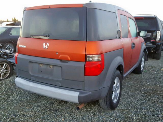 5J6YH28534L022175 - 2004 HONDA ELEMENT EX ORANGE photo 4