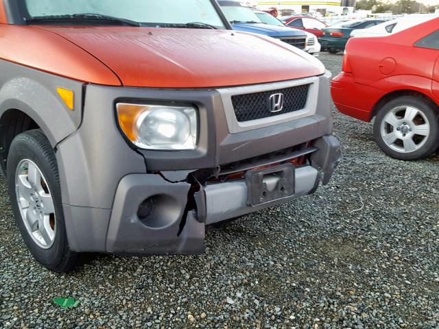 5J6YH28534L022175 - 2004 HONDA ELEMENT EX ORANGE photo 9