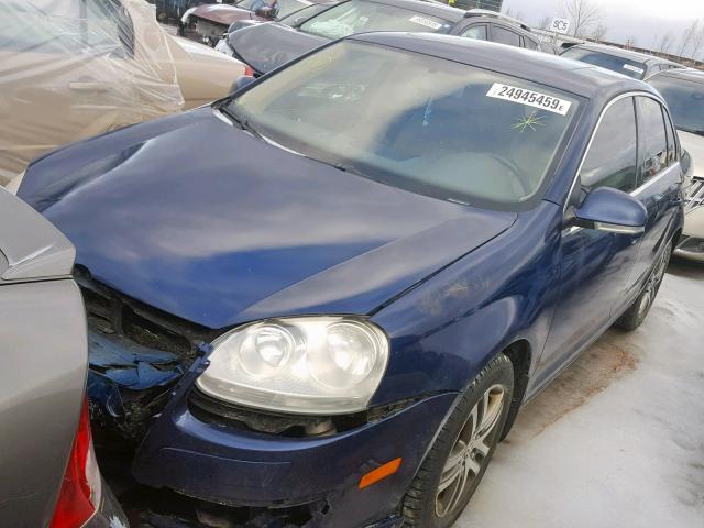 3VWDF31K46M843123 - 2006 VOLKSWAGEN JETTA 2.5L BLUE photo 2