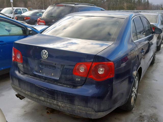 3VWDF31K46M843123 - 2006 VOLKSWAGEN JETTA 2.5L BLUE photo 4